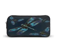 VstaDank Dragonfly Pencil Case Large Capacity Pencil Pouch Portable Cute Pen Bags Multifunctional Pencil Bag Sturdy Aesthetic Pen Pouch Fashion Tool Bag Desk Organizer Unisex
