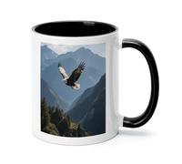 VstaDank Eagles Fly in The Valley Mugs Premium Ceramic Coffee Mugs with Handle Personalized Modern Novelty Coffee Cup Cute Tea Cup Exquisite Latte Mug Idea Gift for Men Women Office Home 11oz