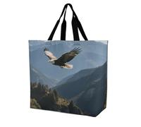 VstaDank Eagles Fly in The Valley Tote Bags for Women Shoulder Bag Large Folding Shopping Bag Lightweight Reusable Grocery Bags Fahion Casual Tote Handbag for Shopping Work Travel