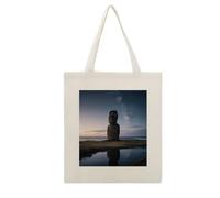 VstaDank Easter Island Statues Canvas Tote Bag Shopping Bags Handbag