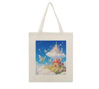 VstaDank Elf Kingdom Canvas Tote Bag Shopping Bags Handbag