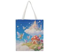 VstaDank Elf Kingdom Shopping Bags Canvas Tote Bag Beach Bag