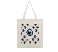 VstaDank Evil Eyes Canvas Tote Bag Shopping Bags Handbag