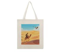 VstaDank Explorer Camel Canvas Tote Bag Shopping Bags Handbag