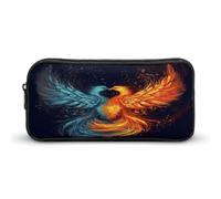 VstaDank Fire And Water Phoenix Pencil Case Large Capacity Pencil Pouch Portable Cute Pen Bags Multifunctional Pencil Bag Sturdy Aesthetic Pen Pouch Fashion Tool Bag Desk Organizer Unisex