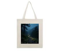 VstaDank Firefly Mountain Trail Canvas Tote Bag Shopping Bags Handbag