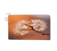 VstaDank Flowers Under Orange Light Coin Purse Fashion Mini Change Wallet With Zipper Cute Canvas Coin Bag Small Makeup Bag Portable Change Pouch Change Holder Coin Pouch Change Bags