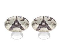 VstaDank French Paris Tour Eiffel Tower Drawer Pulls Sturdy Stainless Steel Door Handle Round Cabinet Knobs Fashion Dresser Drawer Knobs Door Pulls Exquisite Cabinet Handles Furniture Pull 2pcs