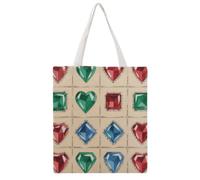VstaDank Gem Matrix Shopping Bags Canvas Tote Bag Beach Bag