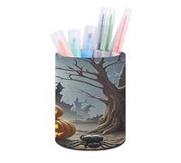 VstaDank Ghost Pumpkin Castle Pen Holder for Desk Makeup Brush Holders Stylish Pen Cup Cute Pencil Cup Round Pencil Holder Decor Brush Scissor Holders for Multifunctional Office Supplies