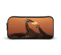 VstaDank Giraffe at Sunset Pencil Case Large Capacity Pencil Pouch Portable Cute Pen Bags Multifunctional Pencil Bag Sturdy Aesthetic Pen Pouch Fashion Tool Bag Desk Organizer Unisex