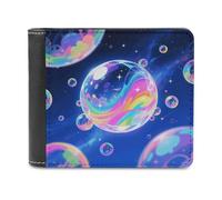 VstaDank Glistening Crystal Ball Leather Wallet Slim Bifold Wallet Credit Card Holder Fashion Billfold Purse Adult Front Pocket Wallets