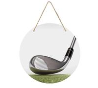 VstaDank Golf Club Wall Art Decor with Ropes Wooden Hanging Sign Hanging Wall Decor Artwork Round Wood Painting Modern Wall Prints Decor Picture for Office Bar Home Decors