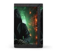 VstaDank Hacker Attack Wallet-Ultra Slim Minimalist Purse Trifold Wallet Credit Card Holder for Men And Women