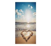 VstaDank Heart Shape Romantic Beach Beach Towels 30"x61" Microfiber Super Absorbent Large Bath Towels Cozy Soft Swim Travel Towel Quick Dry Thin Pool Towel Beach Accessories for Outdoor Adult