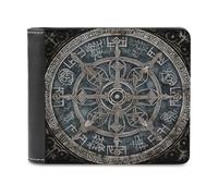 VstaDank Helm of Awe Wallet Extra Capacity Bifold Wallet Slim Leather Wallets Credit Card Holder Coin Purse for Men
