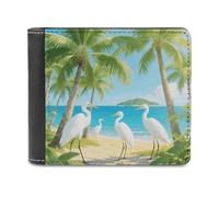 VstaDank Island Coconut Wallet Mens Bifold Wallet with Multiple Card Slots PU Leather Slim Billfold Minimalist Wallets