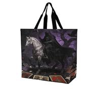 VstaDank Large Grocery Bags for Women - Lightweight Foldable Shoulder Handbag, Fashion Reusable Tarot Tote Bag, Portable Shopping Bag for Work Travel & Daily Use