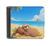 VstaDank Lazy Sloth PU Leather Wallet Credit Card Holder Extra Capacity Bifold Wallets for Men Women Fashion Wallet
