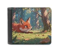 VstaDank Leisure Fox PU Leather Wallet Credit Card Holder Extra Capacity Bifold Wallets for Men Women Fashion Wallet