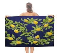 VstaDank Lemon Tree Bath Towel Stylish Double-Faced Pile Travel Towel Soft Absorbent Beach Towel for Pool Swim Sports Camping Adults Gift 51X31 Inch