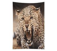 VstaDank Leopard Roars Cool Animal Throw Blanket Wall Tapestry 40"x60"