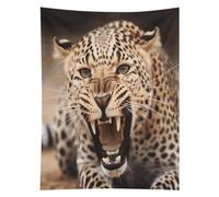 VstaDank Leopard Roars Cool Animal Throw Blanket Wall Tapestry 60"x80"