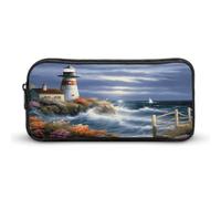 VstaDank Lighthouse Diamond Painting Pencil Case Large Capacity Pencil Pouch Portable Cute Pen Bags Multifunctional Pencil Bag Sturdy Aesthetic Pen Pouch Fashion Tool Bag Desk Organizer Unisex