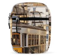 VstaDank Lisbon Tram Crossbody Bag Unisex,Sling Bag with Adjustable Strap And Zip,Shoulder Bags for Work Travel