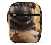 VstaDank Little German Shepherd Dog Crossbody Bag Unisex,Sling Bag with Adjustable Strap And Zip,Shoulder Bags for Work Travel