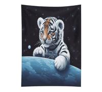 VstaDank Little Tiger in Space Throw Blanket Wall Tapestry 30"x40"