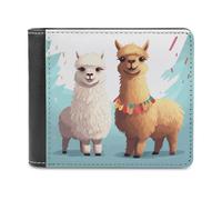 VstaDank Llama Alpaca Bifold Wallet for Men & Women,Small Wallets Secure And Durable,Front Pocket Wallet for Gift