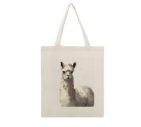 VstaDank Llama Canvas Tote Bag Shopping Bags Handbag