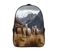 VstaDank Llamas in The Andes Casual Daypack Travel Backpack