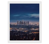 VstaDank Los Angeles Skyline Diamond Painting Kits Exquisite DIY Full Round Drill Diamond Dots Painting for Adults Beginner Diamond Photo Paint with Diamond Picture Art Wall Decor 16"x20"