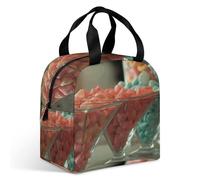 VstaDank Lots of Candies Lunch Bag Insulation Up,Cooler Bag with Storage Pocket,Lunch Box for Reusable Easy to Fold