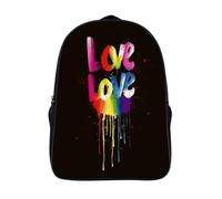 VstaDank Love Is Love Casual Daypack Travel Backpack | Adjustable Straps 16 Inch Travel Backpack- nylon,Laptop Backpack for Weekender Business Work Bookbag