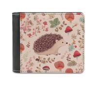 VstaDank Lovely Hedgehog Wallet Extra Capacity Bifold Wallet Slim Leather Wallets Credit Card Holder Coin Purse for Men