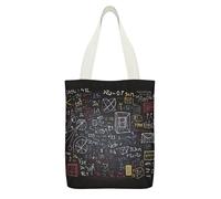 VstaDank Mathematics And Physics Canvas Tote Bag Reusable Grocery Shopping Bag Large Capacity Handbag for Women Canvas Handbags with Small Pockets for Work Travel Promotion Gift
