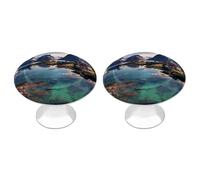 VstaDank Norway Islands Drawer Pulls Sturdy Stainless Steel Door Handle Round Cabinet Knobs Fashion Dresser Drawer Knobs Door Pulls Exquisite Cabinet Handles Furniture Pull 2pcs