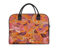 VstaDank Orange Flame Gilded Laptop Bag with Shoulder Strap