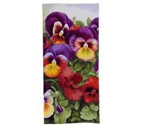 VstaDank Pansy Perfection Bath Towel, Luxury Quick-Dry Beach Towel, Soft Absorbent Home Shower Towel 70 X 140 Cm, Suitable for Travel, Beaches, and Gyms, Resistant to Fading, Odorless
