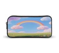 VstaDank Pastel Cloud with Rainbow Sky Pencil Case Large Capacity Pencil Pouch Portable Cute Pen Bags Multifunctional Pencil Bag Sturdy Aesthetic Pen Pouch Fashion Tool Bag Desk Organizer Unisex