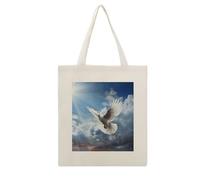 VstaDank Peace Dove Canvas Tote Bag Shopping Bags Handbag