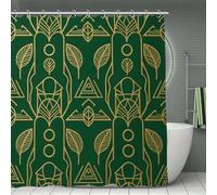 VstaDank Peel and Stick Art Deco Bath Curtain Elegant Heavy Duty Shower Curtains 70x70 in Rustic Farmhouse Cloth Shower Curtains Neutral Modern Bath Curtain for Bathroom