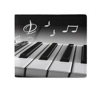 VstaDank Piano Music Symbol Wallet Slim Bifold Coin Purse for Men Twisted Leather Wallet with ID Windows for Work Travel