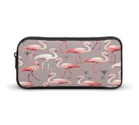 VstaDank Pink Flamingo Pattern Pencil Case Large Capacity Pencil Pouch Portable Cute Pen Bags Multifunctional Pencil Bag Sturdy Aesthetic Pen Pouch Fashion Tool Bag Desk Organizer Unisex