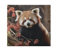 VstaDank Red Pandas Chair Cushion for Dining Chairs Breathable Square Chair Pads Non-Slip Seat Cushions Memory Foam Pad Floor Pillow for Meditation Or Yoga 13.8”x15”