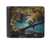 VstaDank Relaxing Rain And Birds Sounds Wallet Extra Capacity Bifold Wallet Slim Leather Wallets Credit Card Holder Coin Purse for Men