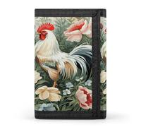 VstaDank Rooster Wallet for Men Women Stylish Trifold Wallet Slim Minimalist Front Pocket Outdoor Sports Wallets Cards Purse